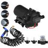 imageVEVOR Water Pressure Diaphragm Pump RV Water Pump Fresh Water Pump110V AC 33 GPM Pressure Adjustable Self Priming Sprayer Pump with Pressure Switch for RV Camper Marine Boat Lawn FCC Certified12V  55GPM  70PSI