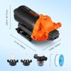 imageVEVOR Water Pressure Diaphragm Pump RV Water Pump Fresh Water Pump110V AC 33 GPM Pressure Adjustable Self Priming Sprayer Pump with Pressure Switch for RV Camper Marine Boat Lawn FCC Certified110V  33GPM  45PSI