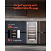 imageVEVOR Wine Cooler 28 Bottle Dual Zone Wine Fridge Mini Wine Cooler Refrigerator with Glass Door Adjustable Shelves Digital Temperature Control Builtin ampamp Freestanding Fridge for Home Office Bar32 Bottle