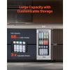 imageVEVOR Wine Cooler 28 Bottle Dual Zone Wine Fridge Mini Wine Cooler Refrigerator with Glass Door Adjustable Shelves Digital Temperature Control Builtin ampamp Freestanding Fridge for Home Office Bar88 Cans