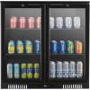 imageVEVOR Wine Cooler 28 Bottle Dual Zone Wine Fridge Mini Wine Cooler Refrigerator with Glass Door Adjustable Shelves Digital Temperature Control Builtin ampamp Freestanding Fridge for Home Office Bar246 Can
