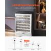 imageVEVOR Wine Cooler 28 Bottle Dual Zone Wine Fridge Mini Wine Cooler Refrigerator with Glass Door Adjustable Shelves Digital Temperature Control Builtin ampamp Freestanding Fridge for Home Office Bar46 Bottle