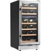 imageVEVOR Wine Cooler 28 Bottle Dual Zone Wine Fridge Mini Wine Cooler Refrigerator with Glass Door Adjustable Shelves Digital Temperature Control Builtin ampamp Freestanding Fridge for Home Office Bar28 Bottle