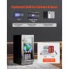 imageVEVOR Wine Cooler 28 Bottle Dual Zone Wine Fridge Mini Wine Cooler Refrigerator with Glass Door Adjustable Shelves Digital Temperature Control Builtin ampamp Freestanding Fridge for Home Office Bar88 Cans
