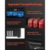 imageVEVOR Wine Cooler 28 Bottle Dual Zone Wine Fridge Mini Wine Cooler Refrigerator with Glass Door Adjustable Shelves Digital Temperature Control Builtin ampamp Freestanding Fridge for Home Office Bar246 Can