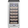 imageVEVOR Wine Cooler 28 Bottle Dual Zone Wine Fridge Mini Wine Cooler Refrigerator with Glass Door Adjustable Shelves Digital Temperature Control Builtin ampamp Freestanding Fridge for Home Office Bar32 Bottle
