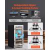 imageVEVOR Wine Cooler 28 Bottle Dual Zone Wine Fridge Mini Wine Cooler Refrigerator with Glass Door Adjustable Shelves Digital Temperature Control Builtin ampamp Freestanding Fridge for Home Office Bar28 Bottle
