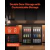 imageVEVOR Wine Cooler 28 Bottle Dual Zone Wine Fridge Mini Wine Cooler Refrigerator with Glass Door Adjustable Shelves Digital Temperature Control Builtin ampamp Freestanding Fridge for Home Office Bar246 Can