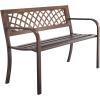imageVEVOR Wood Outdoor Bench 2Person Garden Bench with Backrest and Armrests 800 lbs Load CapacityAllWeather Never Rot Patio Bench for Garden Park Yard Front PorchMetal