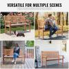 imageVEVOR Wood Outdoor Bench 2Person Garden Bench with Backrest and Armrests 800 lbs Load CapacityAllWeather Never Rot Patio Bench for Garden Park Yard Front PorchWood