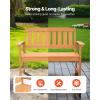 imageVEVOR Wood Outdoor Bench 2Person Garden Bench with Backrest and Armrests 800 lbs Load CapacityAllWeather Never Rot Patio Bench for Garden Park Yard Front PorchPlastic