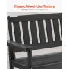 imageVEVOR Wood Outdoor Bench 2Person Garden Bench with Backrest and Armrests 800 lbs Load CapacityAllWeather Never Rot Patio Bench for Garden Park Yard Front PorchPlastic