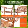 imageVEVOR Wood Outdoor Bench 2Person Garden Bench with Backrest and Armrests 800 lbs Load CapacityAllWeather Never Rot Patio Bench for Garden Park Yard Front PorchWood