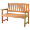 imageVEVOR Wood Outdoor Bench 2Person Garden Bench with Backrest and Armrests 800 lbs Load CapacityAllWeather Never Rot Patio Bench for Garden Park Yard Front PorchPlastic
