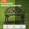imageVEVOR Wood Outdoor Bench 2Person Garden Bench with Backrest and Armrests 800 lbs Load CapacityAllWeather Never Rot Patio Bench for Garden Park Yard Front PorchMetal