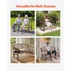 imageVEVOR Wood Outdoor Bench 2Person Garden Bench with Backrest and Armrests 800 lbs Load CapacityAllWeather Never Rot Patio Bench for Garden Park Yard Front PorchMetal