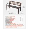 imageVEVOR Wood Outdoor Bench 2Person Garden Bench with Backrest and Armrests 800 lbs Load CapacityAllWeather Never Rot Patio Bench for Garden Park Yard Front PorchMetal
