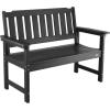 imageVEVOR Wood Outdoor Bench 2Person Garden Bench with Backrest and Armrests 800 lbs Load CapacityAllWeather Never Rot Patio Bench for Garden Park Yard Front PorchPlastic