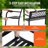 imageVEVOR Wood Outdoor Bench 2Person Garden Bench with Backrest and Armrests 800 lbs Load CapacityAllWeather Never Rot Patio Bench for Garden Park Yard Front PorchMetal