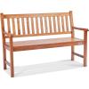 imageVEVOR Wood Outdoor Bench 2Person Garden Bench with Backrest and Armrests 800 lbs Load CapacityAllWeather Never Rot Patio Bench for Garden Park Yard Front PorchWood
