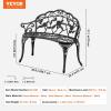 imageVEVOR Wood Outdoor Bench 2Person Garden Bench with Backrest and Armrests 800 lbs Load CapacityAllWeather Never Rot Patio Bench for Garden Park Yard Front PorchMetal