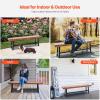 imageVEVOR Wood Outdoor Bench 2Person Garden Bench with Backrest and Armrests 800 lbs Load CapacityAllWeather Never Rot Patio Bench for Garden Park Yard Front PorchWood