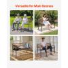 imageVEVOR Wood Outdoor Bench 2Person Garden Bench with Backrest and Armrests 800 lbs Load CapacityAllWeather Never Rot Patio Bench for Garden Park Yard Front PorchMetal