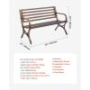 imageVEVOR Wood Outdoor Bench 2Person Garden Bench with Backrest and Armrests 800 lbs Load CapacityAllWeather Never Rot Patio Bench for Garden Park Yard Front PorchMetal