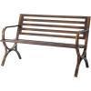 imageVEVOR Wood Outdoor Bench 2Person Garden Bench with Backrest and Armrests 800 lbs Load CapacityAllWeather Never Rot Patio Bench for Garden Park Yard Front PorchMetal