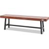 imageVEVOR Wood Outdoor Bench 2Person Garden Bench with Backrest and Armrests 800 lbs Load CapacityAllWeather Never Rot Patio Bench for Garden Park Yard Front PorchWood