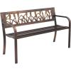 imageVEVOR Wood Outdoor Bench 2Person Garden Bench with Backrest and Armrests 800 lbs Load CapacityAllWeather Never Rot Patio Bench for Garden Park Yard Front PorchMetal