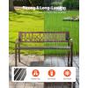 imageVEVOR Wood Outdoor Bench 2Person Garden Bench with Backrest and Armrests 800 lbs Load CapacityAllWeather Never Rot Patio Bench for Garden Park Yard Front PorchMetal