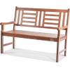 imageVEVOR Wood Outdoor Bench 2Person Garden Bench with Backrest and Armrests 800 lbs Load CapacityAllWeather Never Rot Patio Bench for Garden Park Yard Front PorchWood