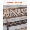 imageVEVOR Wood Outdoor Bench 2Person Garden Bench with Backrest and Armrests 800 lbs Load CapacityAllWeather Never Rot Patio Bench for Garden Park Yard Front PorchMetal
