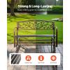 imageVEVOR Wood Outdoor Bench 2Person Garden Bench with Backrest and Armrests 800 lbs Load CapacityAllWeather Never Rot Patio Bench for Garden Park Yard Front PorchMetal