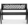 imageVEVOR Wood Outdoor Bench 2Person Garden Bench with Backrest and Armrests 800 lbs Load CapacityAllWeather Never Rot Patio Bench for Garden Park Yard Front PorchMetal