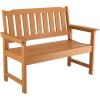 imageVEVOR Wood Outdoor Bench 2Person Garden Bench with Backrest and Armrests 800 lbs Load CapacityAllWeather Never Rot Patio Bench for Garden Park Yard Front PorchPlastic