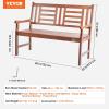 imageVEVOR Wood Outdoor Bench 2Person Garden Bench with Backrest and Armrests 800 lbs Load CapacityAllWeather Never Rot Patio Bench for Garden Park Yard Front PorchWood