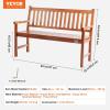 imageVEVOR Wood Outdoor Bench 2Person Garden Bench with Backrest and Armrests 800 lbs Load CapacityAllWeather Never Rot Patio Bench for Garden Park Yard Front PorchWood