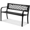 imageVEVOR Wood Outdoor Bench 2Person Garden Bench with Backrest and Armrests 800 lbs Load CapacityAllWeather Never Rot Patio Bench for Garden Park Yard Front PorchMetal