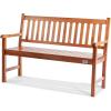 imageVEVOR Wood Outdoor Bench 2Person Garden Bench with Backrest and Armrests 800 lbs Load CapacityAllWeather Never Rot Patio Bench for Garden Park Yard Front PorchWood