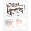 imageVEVOR Wood Outdoor Bench 2Person Garden Bench with Backrest and Armrests 800 lbs Load CapacityAllWeather Never Rot Patio Bench for Garden Park Yard Front PorchMetal