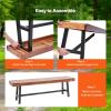 imageVEVOR Wood Outdoor Bench 2Person Garden Bench with Backrest and Armrests 800 lbs Load CapacityAllWeather Never Rot Patio Bench for Garden Park Yard Front PorchWood