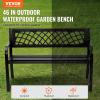 imageVEVOR Wood Outdoor Bench 2Person Garden Bench with Backrest and Armrests 800 lbs Load CapacityAllWeather Never Rot Patio Bench for Garden Park Yard Front PorchMetal