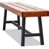 imageVEVOR Wood Outdoor Bench 2Person Garden Bench with Backrest and Armrests 800 lbs Load CapacityAllWeather Never Rot Patio Bench for Garden Park Yard Front PorchWood
