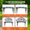 imageVEVOR Wood Outdoor Bench 2Person Garden Bench with Backrest and Armrests 800 lbs Load CapacityAllWeather Never Rot Patio Bench for Garden Park Yard Front PorchMetal