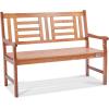 imageVEVOR Wood Outdoor Bench 2Person Garden Bench with Backrest and Armrests 800 lbs Load CapacityAllWeather Never Rot Patio Bench for Garden Park Yard Front PorchWood