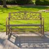 imageVEVOR Wood Outdoor Bench 2Person Garden Bench with Backrest and Armrests 800 lbs Load CapacityAllWeather Never Rot Patio Bench for Garden Park Yard Front PorchMetal