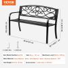 imageVEVOR Wood Outdoor Bench 2Person Garden Bench with Backrest and Armrests 800 lbs Load CapacityAllWeather Never Rot Patio Bench for Garden Park Yard Front PorchMetal