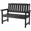 imageVEVOR Wood Outdoor Bench 2Person Garden Bench with Backrest and Armrests 800 lbs Load CapacityAllWeather Never Rot Patio Bench for Garden Park Yard Front PorchPlastic